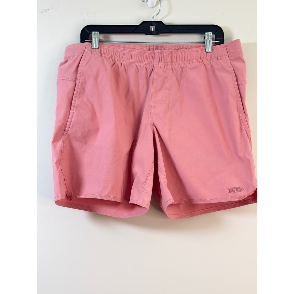AFTCO Fishing Shorts Pink Elastic Waist Performance Women Size L